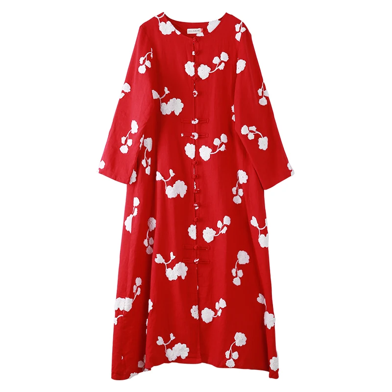 Hisenky 2019 Vintage Women Long Jacket Cotton Windbreaker Chinese Long Duster Coat Trenchcoat Flocking Embroidery Cardigan
Hisenky 2019 Vintage Women Long Jacket Cotton Windbreaker Chinese Long Duster Coat Trenchcoat Flocking Embroidery Cardigan