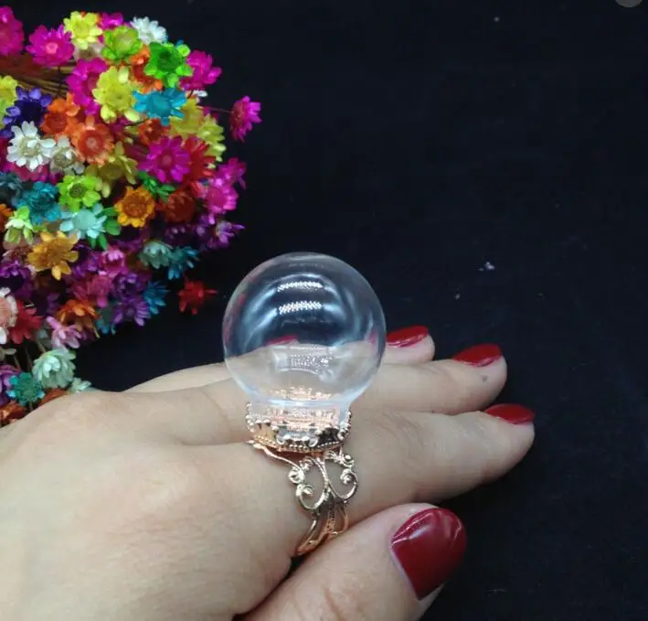 50sets/lot 25*15mm Handmade empty glass vial antique fashion flower adjustable ring setting DIY glass bubble global finger ring
50sets/lot 25*15mm Handmade empty glass vial antique fashion flower adjustable ring setting DIY glass bubble global finger ring