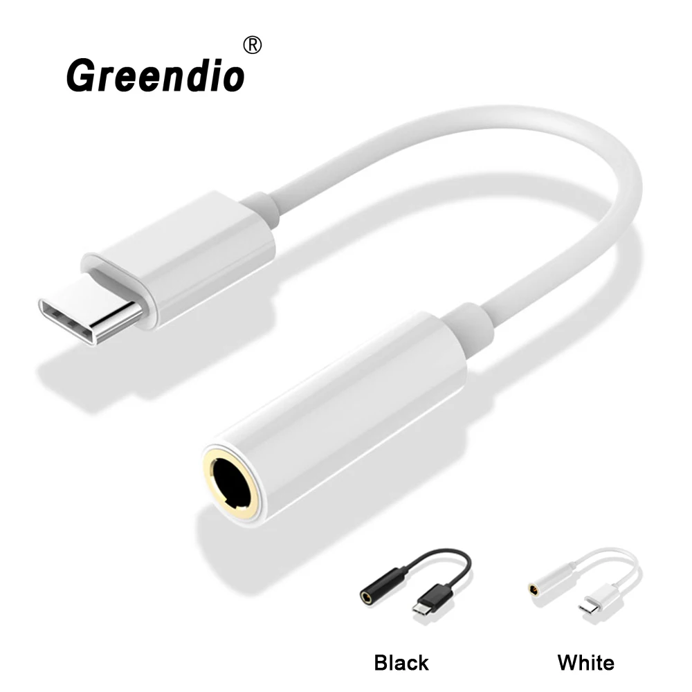 Кабель для наушников Greendio Type C 3 5 мм аудиоадаптер usb c Huawei mate10 P20 pro xiaomi Note3 mi6