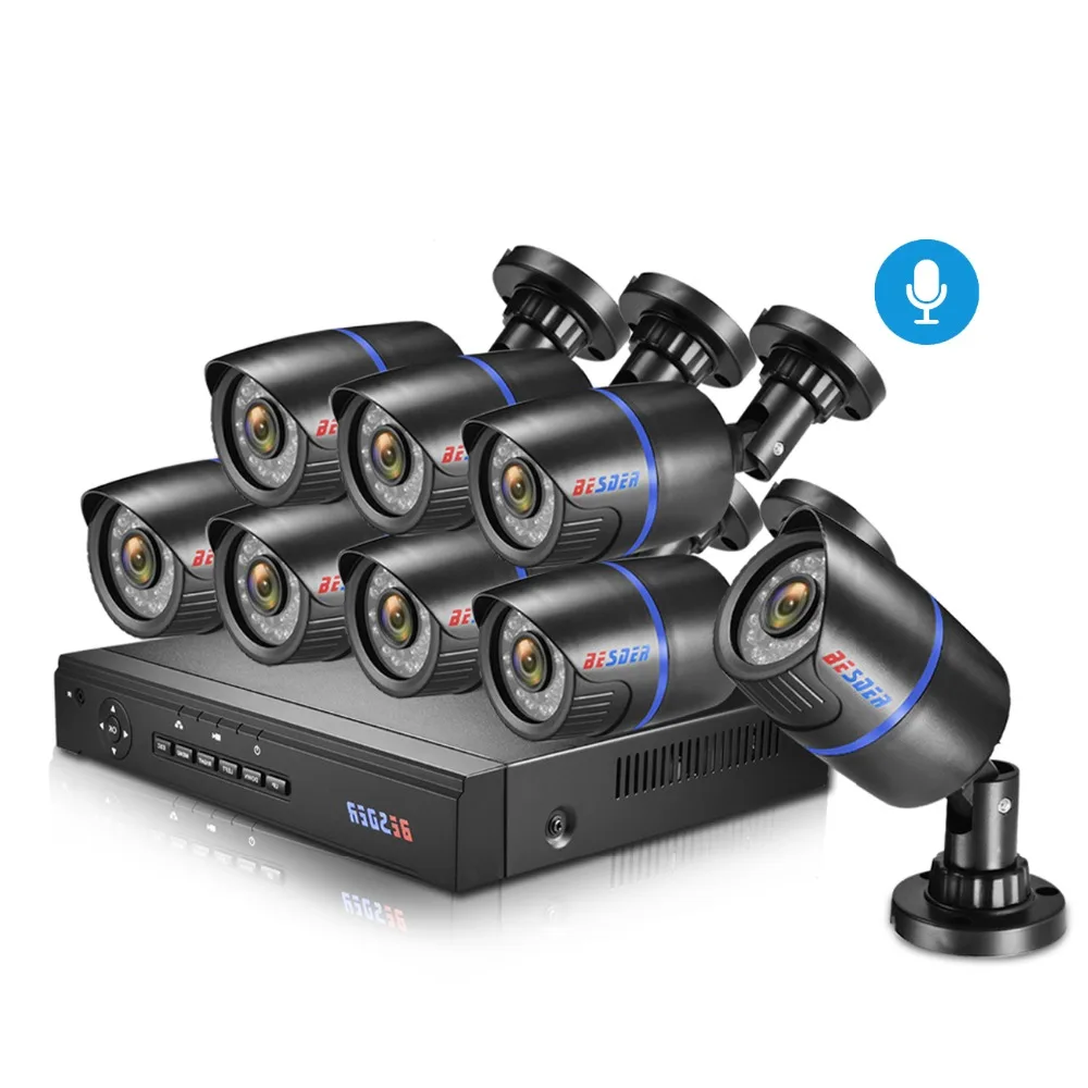 BESDER 2MP NVR Network Video Recorder 8PCS Home Security Audio Record IP Camera Video Surveillance System Camera Kits
BESDER 2MP NVR Network Video Recorder 8PCS Home Security Audio Record IP Camera Video Surveillance System Camera Kits