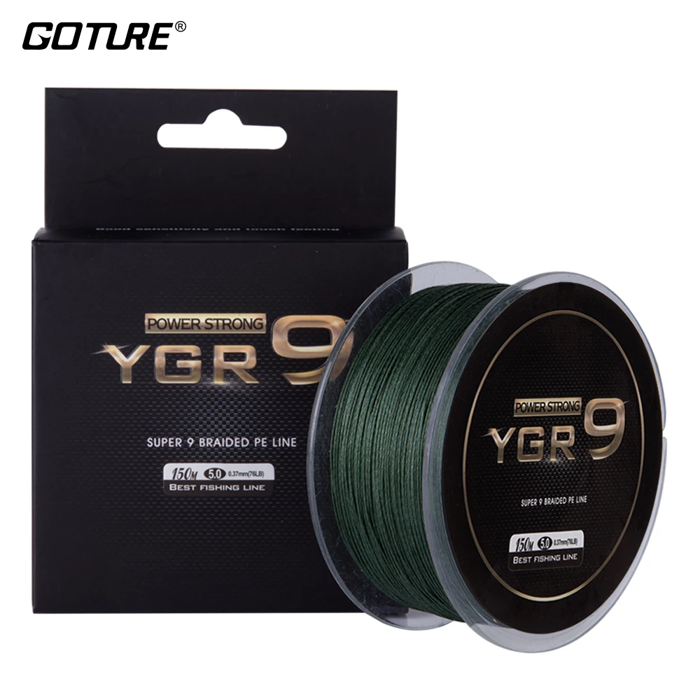 Плетеная рыболовная леска Goture Power Strong 9 нитей 150 м ПЭ мультифиламентный шнур для