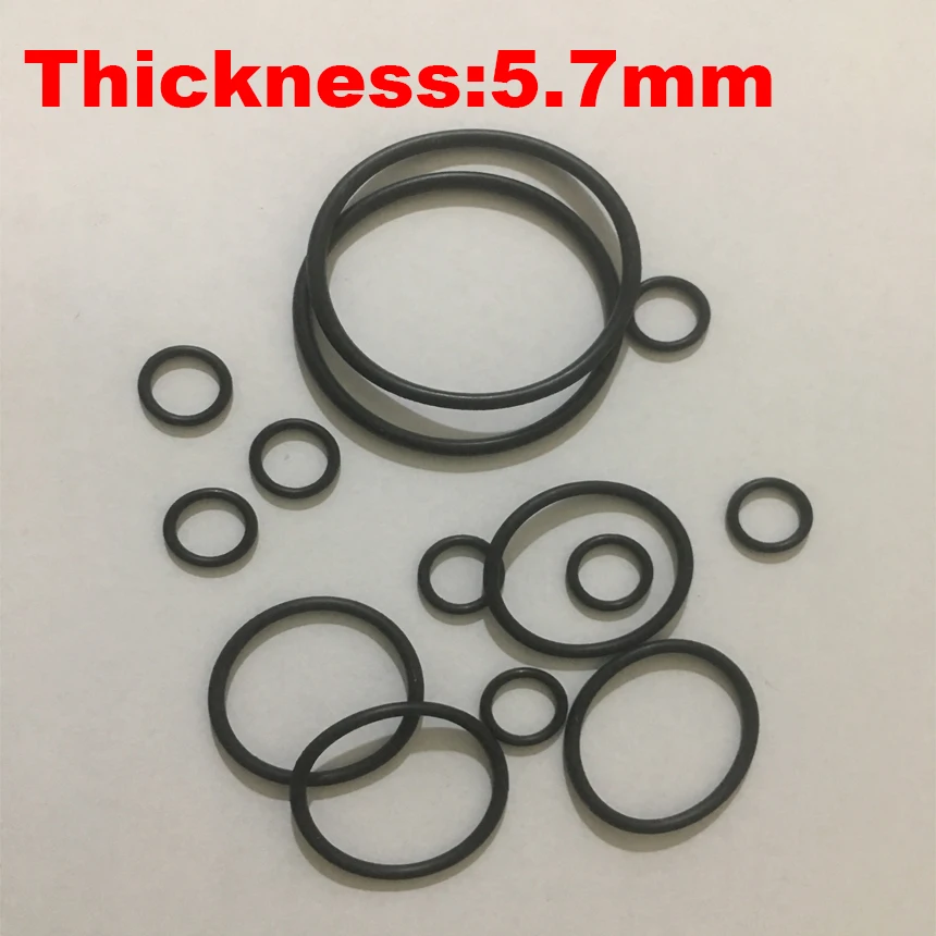 

20pcs 55x5.7 55*5.7 60x5.7 60*5.7 62x5.7 62*5.7 OD*Thickness Black NBR Nitrile Chemigum Rubber Seal O-Ring Washer O Ring Gasket