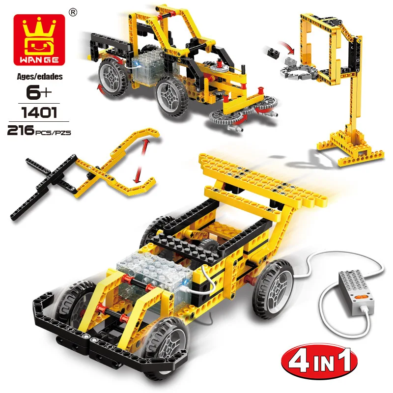 WANGE 4 IN 1 Electronic Power Machinery Blocks DIY Creative Blocks Racing Car Toys Educational Building Block Toys for Children
WANGE 4 IN 1 Electronic Power Machinery Blocks DIY Creative Blocks Racing Car Toys Educational Building Block Toys for Children