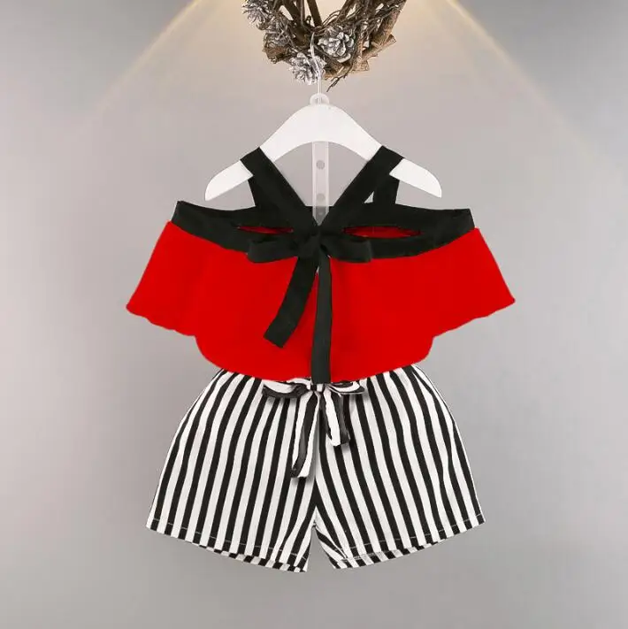 Children's wear Baby Summer belt vest Set Girl Summer infant chiffon clothing stripes
Children's wear Baby Summer belt vest Set Girl Summer infant chiffon clothing stripes