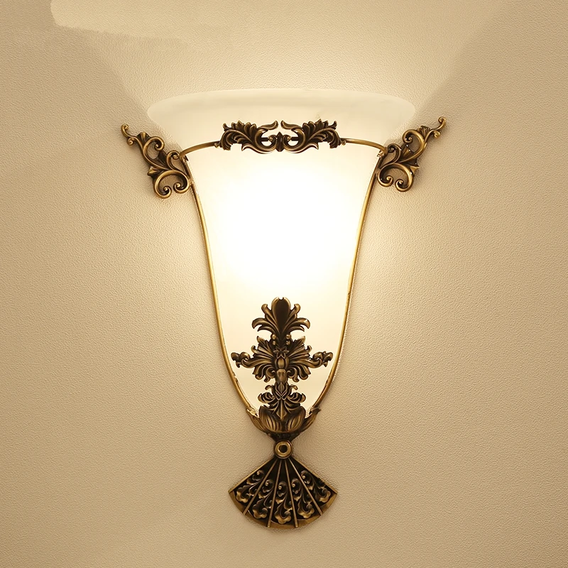 European All-copper Wall Lamp E27 LED Bronze Color Background Creative American Living Room Bedside Bedroom Sconce Wall Lights
European All-copper Wall Lamp E27 LED Bronze Color Background Creative American Living Room Bedside Bedroom Sconce Wall Lights