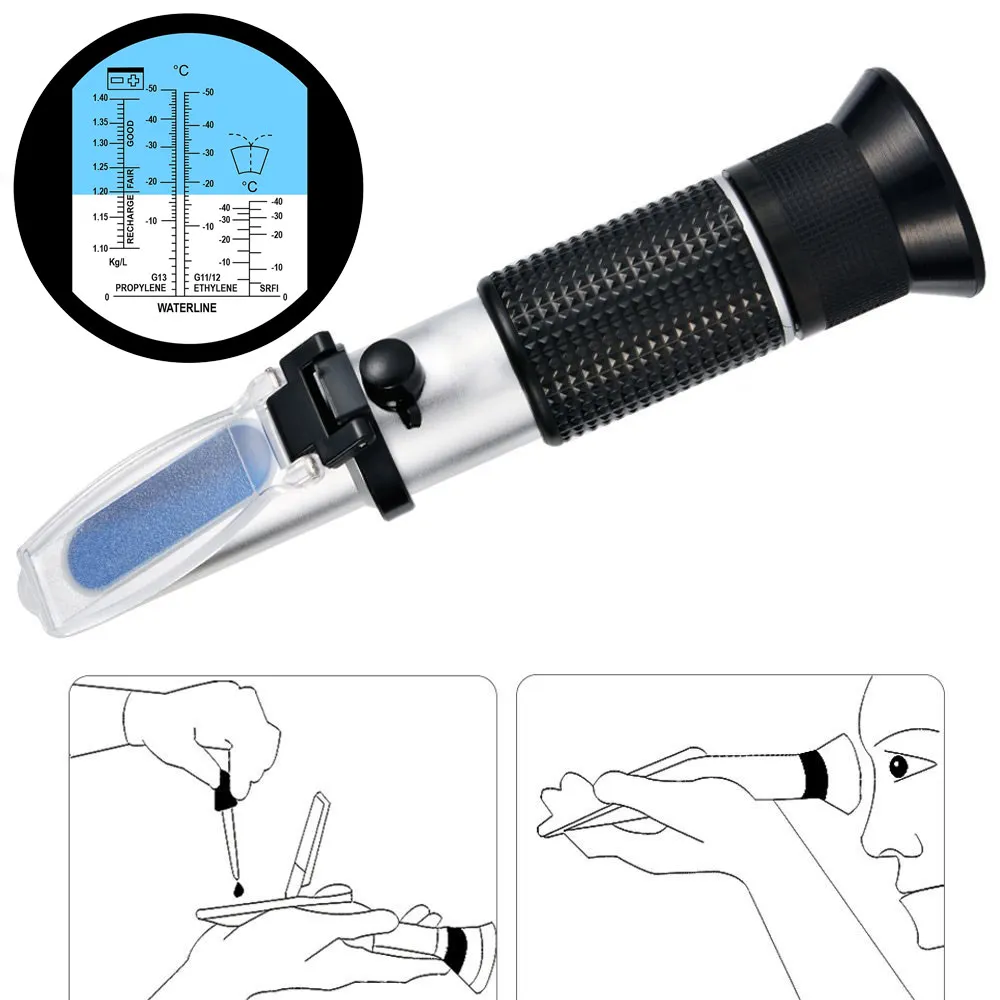 Newest ATC Refractometer for automotive antifreeze tester antifreeze water battery wiping washing Refractometer
Newest ATC Refractometer for automotive antifreeze tester antifreeze water battery wiping washing Refractometer