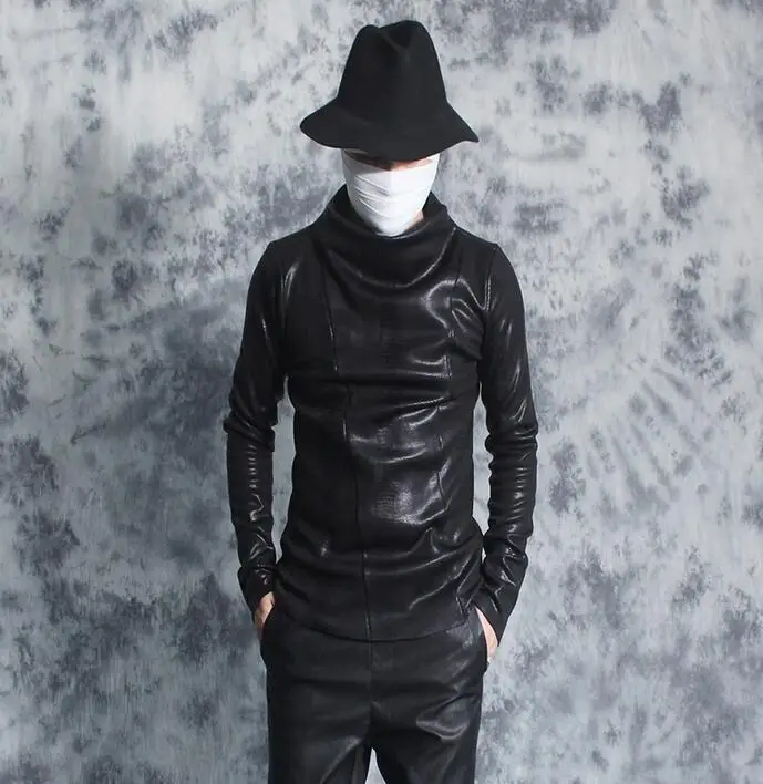 Punk thicken shirt men velvet shirt serpentine pattern autumn and winter turtleneck basic T- shirt mens personality black
Punk thicken shirt men velvet shirt serpentine pattern autumn and winter turtleneck basic T- shirt mens personality black