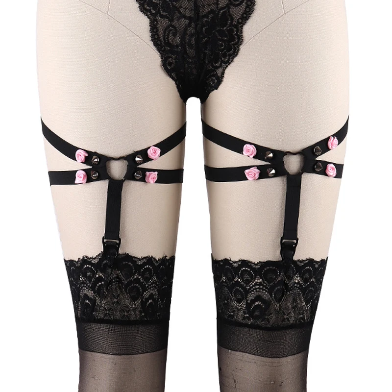 2/PCS Leg Flowers Garter Fashion Sexy Black Spandex Body Harness Rivet Rave Pastel Goth Suspender Body cage
2/PCS Leg Flowers Garter Fashion Sexy Black Spandex Body Harness Rivet Rave Pastel Goth Suspender Body cage