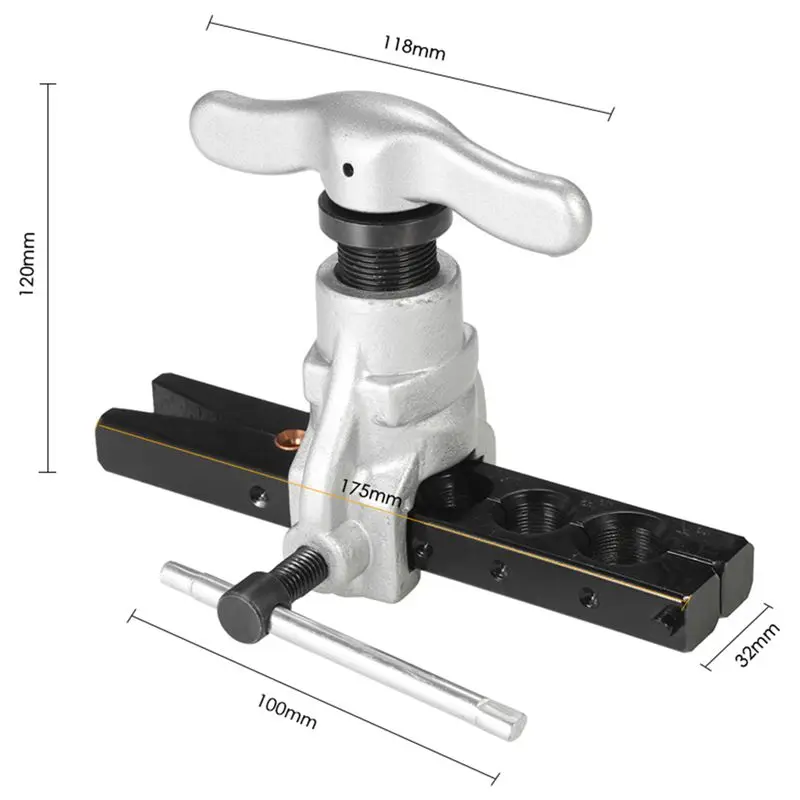 Eccentric Flaring Tool Set Water Gas Brake Line Application Tubing inch 45 Degree Angle Eccentric Cone Type Flaring Tool
Eccentric Flaring Tool Set Water Gas Brake Line Application Tubing inch 45 Degree Angle Eccentric Cone Type Flaring Tool