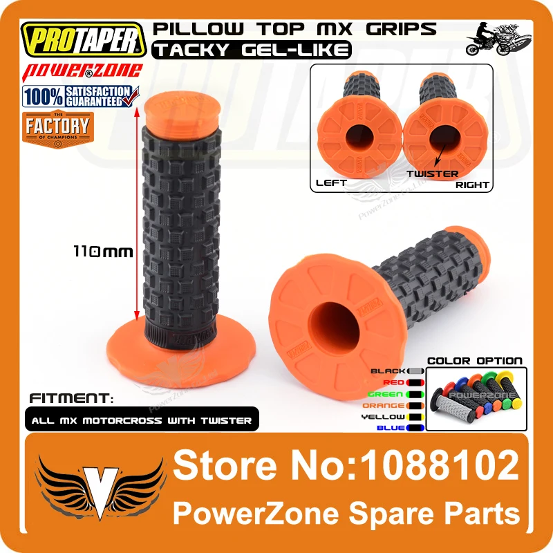 Pro Taper Pillow Top MX Grips Fit 7/8" Handlebars Pit Dirt Bike Motocross Motorcycle SXF EXC CRF YZF KXF RMZ TTR WRF KLX
Pro Taper Pillow Top MX Grips Fit 7/8" Handlebars Pit Dirt Bike Motocross Motorcycle SXF EXC CRF YZF KXF RMZ TTR WRF KLX