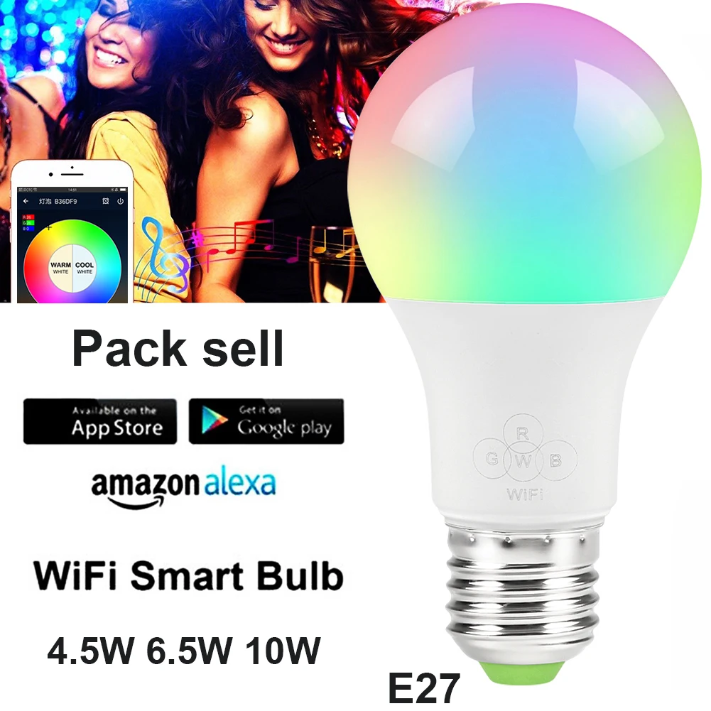 Светодиодная лампочсветильник смарт-лампочка WIFI, 10 Вт, RGB, RGBW, 3/4 шт., с регулируемой яркостью, работает с Alexa, Google Home, миллион цветов, дистанцио...
Светодиодная лампочсветильник смарт-лампочка WIFI, 10 Вт, RGB, RGBW, 3/4 шт., с регулируемой яркостью, работает с Alexa, Google Home, миллион цветов, дистанцио...
