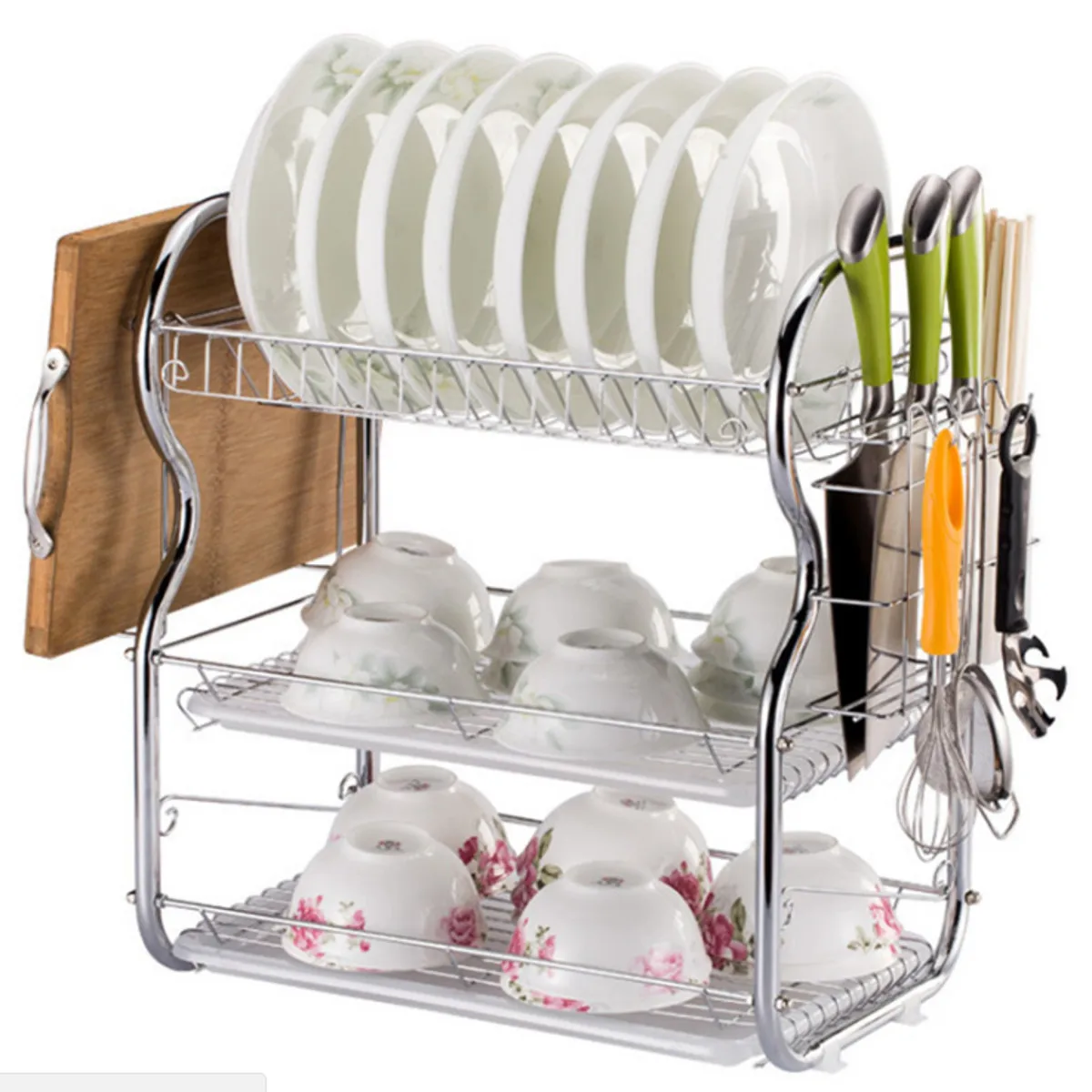 3 Layer Chrome Alloy Cutlery Stand Shelf Cutlery Dish Rack Kitchen Dish Storage Rack Drain Storage Rack Knife Holder Home New
3 Layer Chrome Alloy Cutlery Stand Shelf Cutlery Dish Rack Kitchen Dish Storage Rack Drain Storage Rack Knife Holder Home New