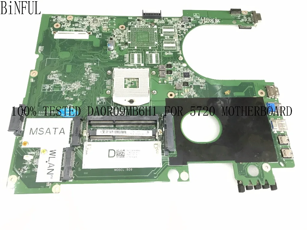 BiNFUL 100% супер доступный DA0R09MB6H1 REV: H материнская плата для ноутбука DELL INSPIRON 5720