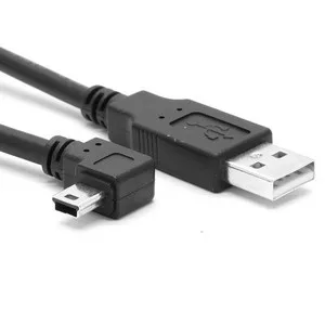 

CY Chenyang Right Angled 90 Degree Mini USB B Type 5pin Male to USB 2.0 Male Data Cable 0 .5M U2-057-RI