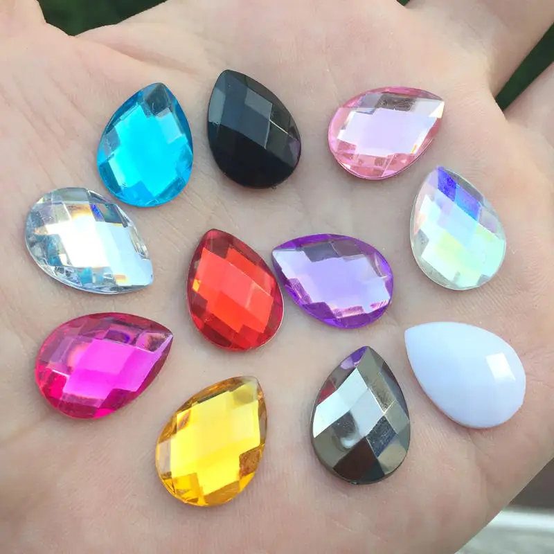 20pcs 13*18 Drop Crystals FlatBack Rhinestones Acryl strass stones for wedding -B13
20pcs 13*18 Drop Crystals FlatBack Rhinestones Acryl strass stones for wedding -B13