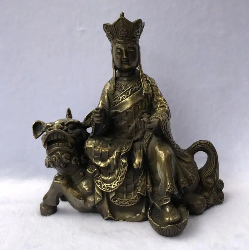 Чистая медь античный Тан Ян езда зверь украшения для дома ремесла Коллекция