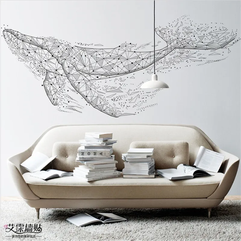 Mordern Pattern Sticker for Living Room Wall Background Decals Black White Whale Mural PVC DIY Poster Home Decoration Hot
Mordern Pattern Sticker for Living Room Wall Background Decals Black White Whale Mural PVC DIY Poster Home Decoration Hot