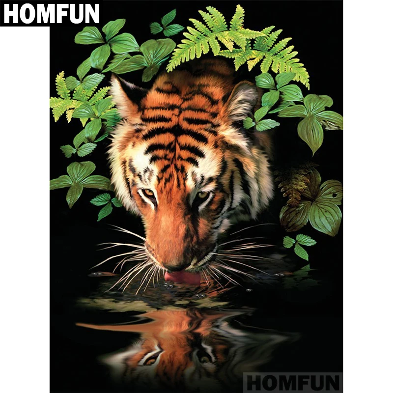 HOMFUN Full Square/Round Drill 5D DIY Diamond Painting "Tiger drink water" Embroidery Cross Stitch 5D Home Decor Gift A01356
HOMFUN Full Square/Round Drill 5D DIY Diamond Painting "Tiger drink water" Embroidery Cross Stitch 5D Home Decor Gift A01356