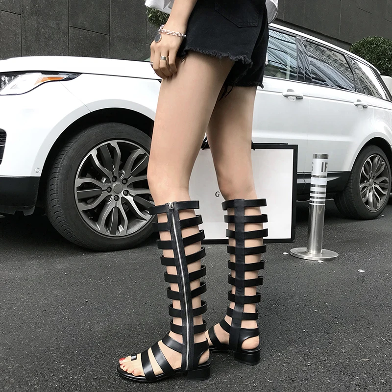 ISNOM Gladiator Women Sandals Zip Footwear Open Toe Genuine Leather Sandals Shoes Fashion Casual Female Shoes 2019 Summer New
ISNOM Gladiator Women Sandals Zip Footwear Open Toe Genuine Leather Sandals Shoes Fashion Casual Female Shoes 2019 Summer New