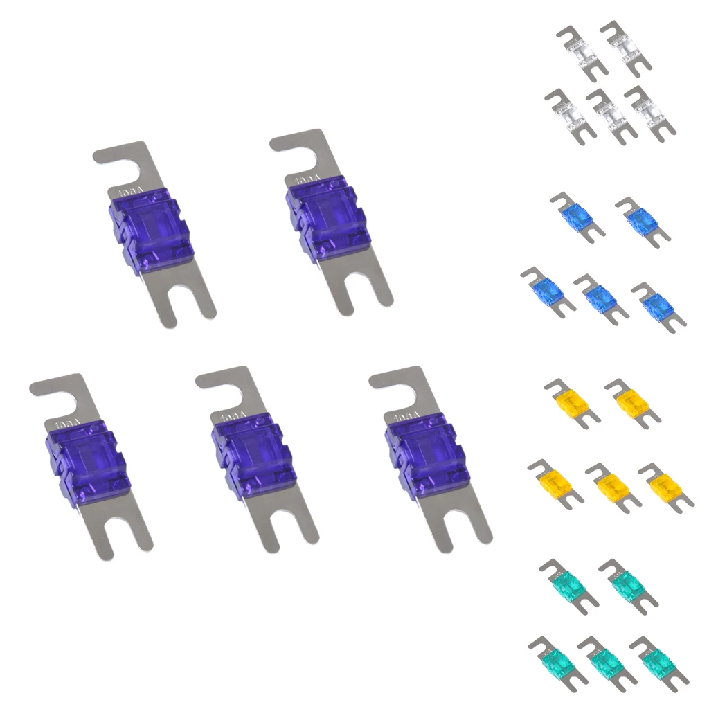 5 Pieces Mini ANL Bolt Fork Fuse Kit Car Bolt Fork Fuse Car Audio Circuit Breaker for 12V/24V/32V Car Boat Truck Audio System
5 Pieces Mini ANL Bolt Fork Fuse Kit Car Bolt Fork Fuse Car Audio Circuit Breaker for 12V/24V/32V Car Boat Truck Audio System