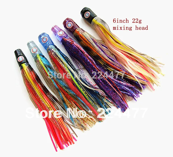 

Hot Sale-6 inch soft octopus skirt bait fishing lure fishing tackle tuna lures soft head sea trolling fishing lure salt water lu