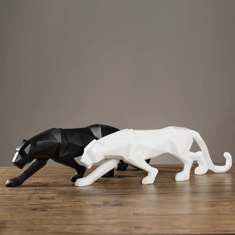 4 Color Geometric Black&White Leopard Statue Modern Abstract Resin Animal Panther Figurine Home Decoration Ornaments Sculpture
4 Color Geometric Black&White Leopard Statue Modern Abstract Resin Animal Panther Figurine Home Decoration Ornaments Sculpture