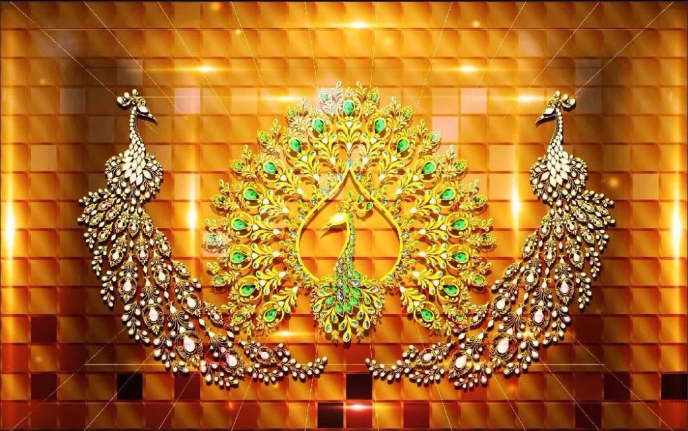 Customize 3D Wallpaper Stereo Golden Peacock Mural Living Room Mural Wall Home Decor Living Room Bedroom 3D Wallpaper
Customize 3D Wallpaper Stereo Golden Peacock Mural Living Room Mural Wall Home Decor Living Room Bedroom 3D Wallpaper