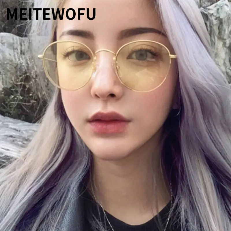 MEITEWOFU Винтажные Солнцезащитные очки для женщин фирменный дизайн новая мода