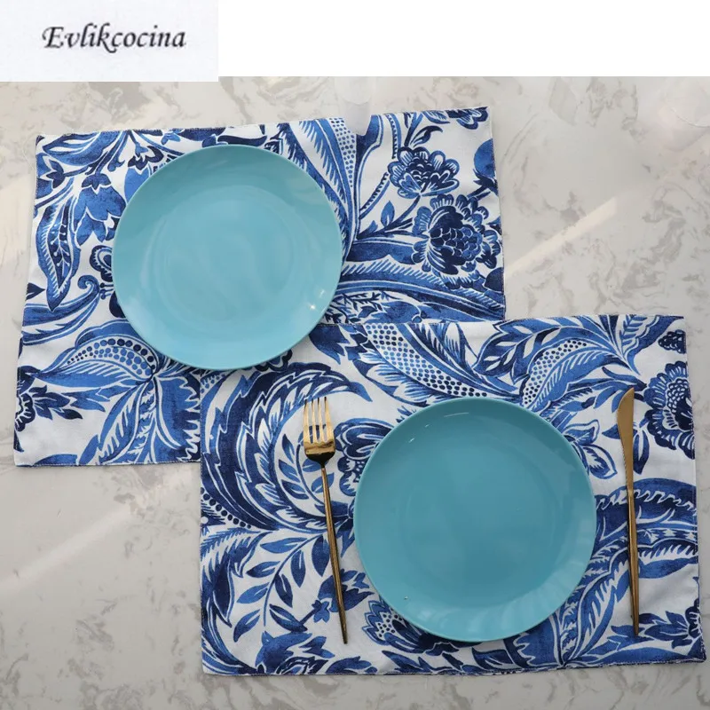 Free Shipping Blue Flowers Leaves Placemat Kitchen Accessories Cotton Cloth Mat Pads Dining Table Placemats Mantel Individual
Free Shipping Blue Flowers Leaves Placemat Kitchen Accessories Cotton Cloth Mat Pads Dining Table Placemats Mantel Individual