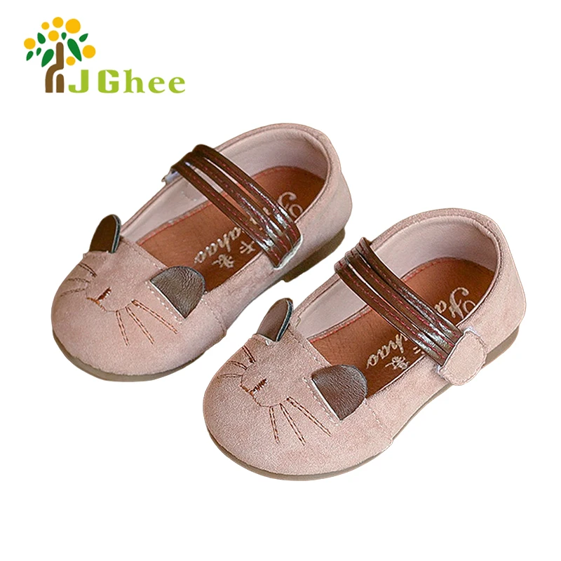 New Baby Girl Shoes Toddler Girls Princess Sweet Cute Cartoon Cat Little Kids Children Flat Loafers Anti-kick | Детская одежда и