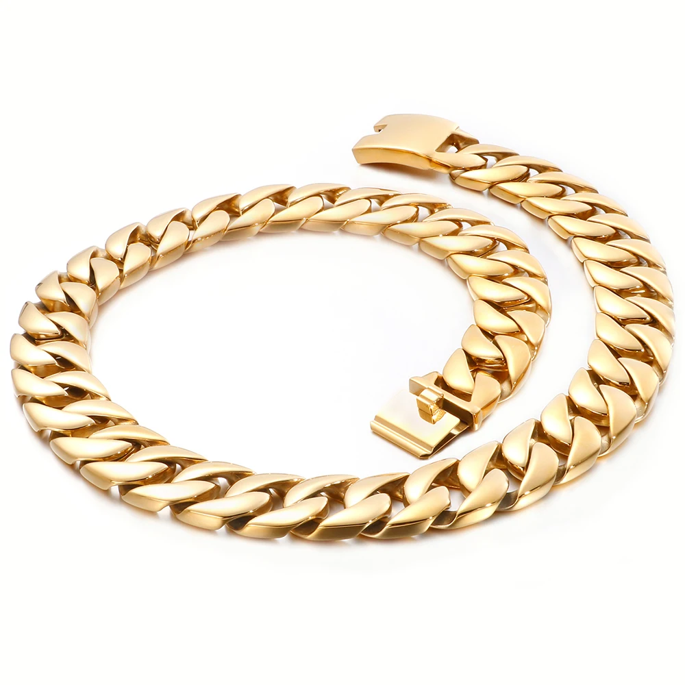 Cool 24MM Wide Thick Cuban Miami Chains Necklaces With Box Lock Hip Hop Jewelry Solid Heavy 520G Stainless Steel Necklace Men
Cool 24MM Wide Thick Cuban Miami Chains Necklaces With Box Lock Hip Hop Jewelry Solid Heavy 520G Stainless Steel Necklace Men