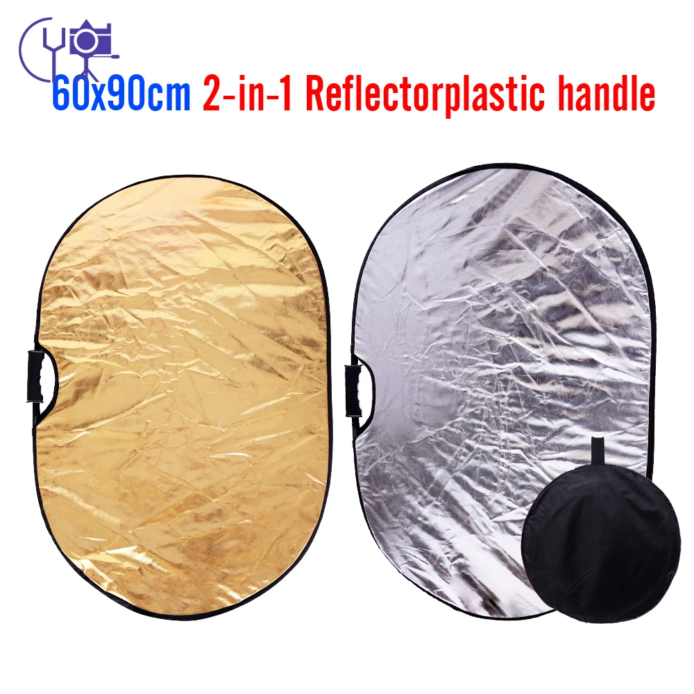 CY 2in1 60x90cm gold & silver Portable Collapsible Light Oval Photography Reflector for Studio with Handle Bar light reflector
CY 2in1 60x90cm gold & silver Portable Collapsible Light Oval Photography Reflector for Studio with Handle Bar light reflector