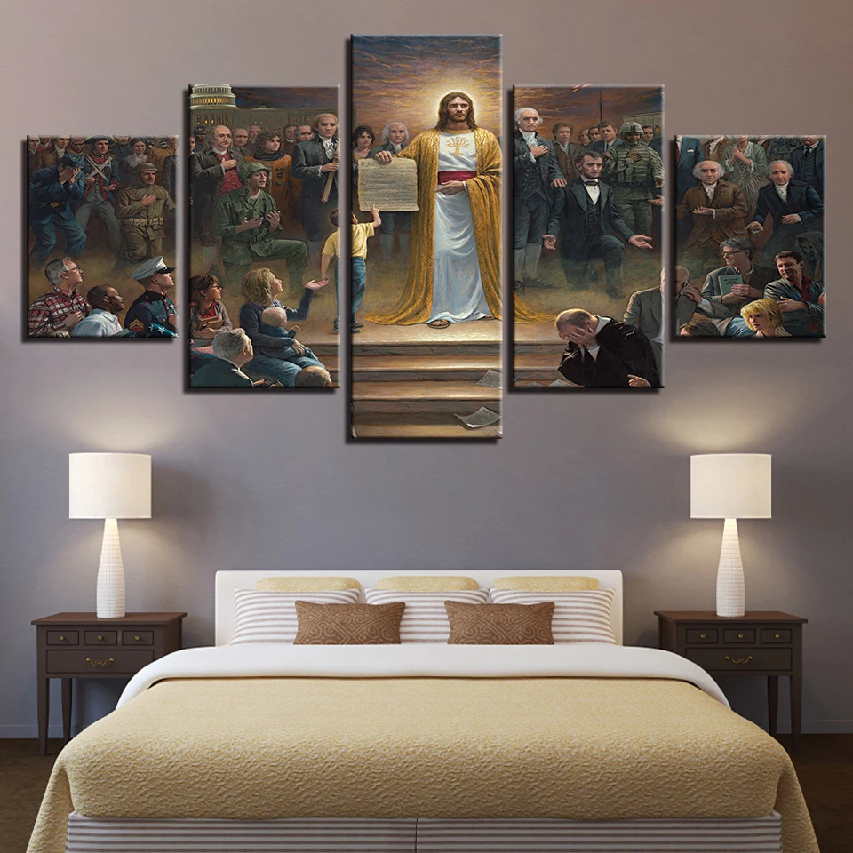 Wall Art Canvas Pictures Home Decor 5 Pieces Jesus Christ Returns To Earth Christian Paintings Prints Classic Posters Unframed
Wall Art Canvas Pictures Home Decor 5 Pieces Jesus Christ Returns To Earth Christian Paintings Prints Classic Posters Unframed