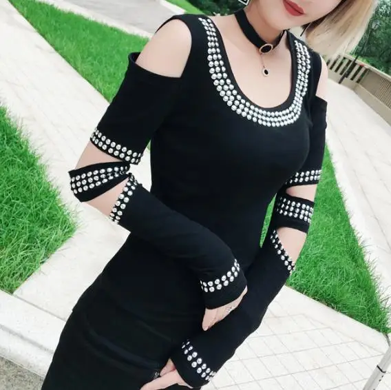 Long-sleeved T-shirt women 2020 new fashion diamond hollow cotton top tees plus size 3XL
Long-sleeved T-shirt women 2020 new fashion diamond hollow cotton top tees plus size 3XL