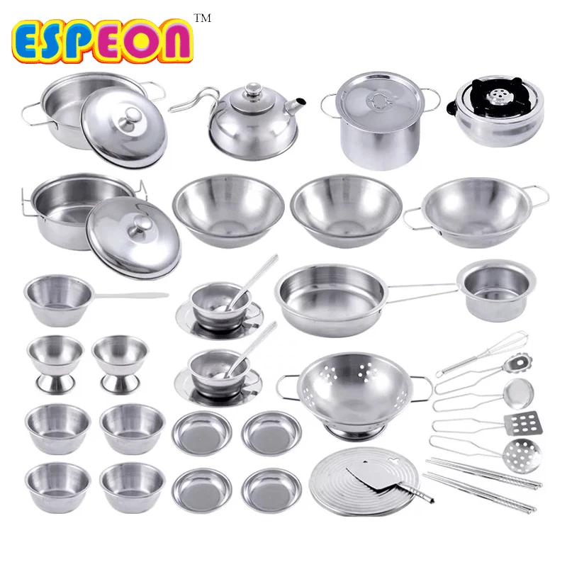 40 Pcs Stainless Steel Pretend Play Kitchen Toys Mini Model Kitchenware Cookware Cooking Toys Children Kids Pot Pan Brinquedo
40 Pcs Stainless Steel Pretend Play Kitchen Toys Mini Model Kitchenware Cookware Cooking Toys Children Kids Pot Pan Brinquedo