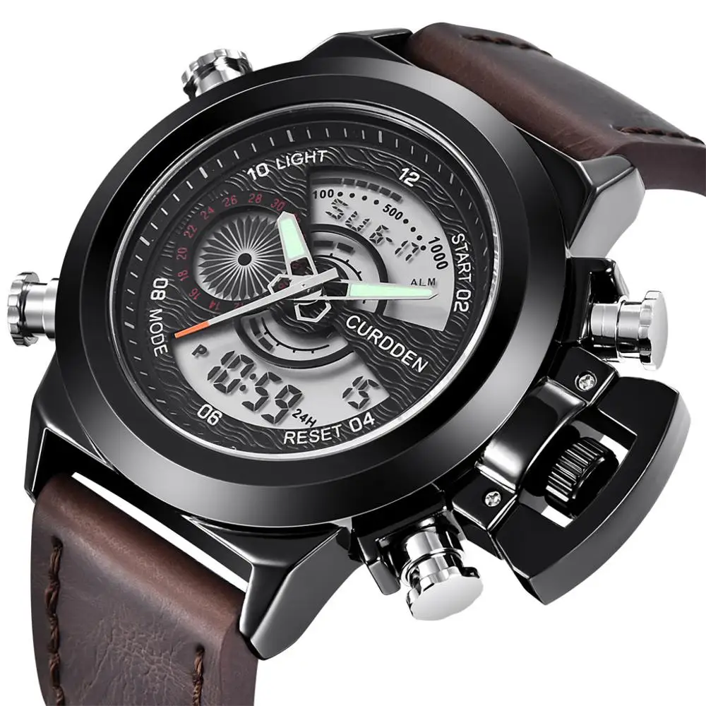 Mens Watches Top Luxury Brand Waterproof Sport Wrist Watch Quartz Military Genuine Leather Relogio Masculino High Quality Hot M4
Mens Watches Top Luxury Brand Waterproof Sport Wrist Watch Quartz Military Genuine Leather Relogio Masculino High Quality Hot M4