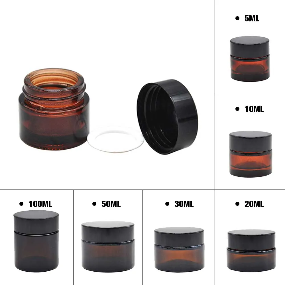

1pc Airtight Smell Proof Glass Herb Container Spice Storage Bottle Pill Bottle Stash Jar 5 Size Avariable