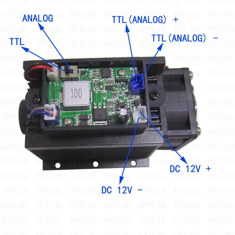 Лазерная головка сделай сам станок с ЧПУ Фокусируемый TTL/PWM/аналоговый 450 нм 15 Вт