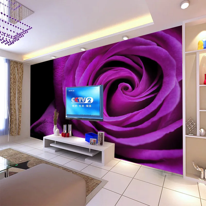 Beibehang Custom 3D wallpaper living room bedroom wallpaper purple roses TV background wallpaper for walls 3 d papel de parede
Beibehang Custom 3D wallpaper living room bedroom wallpaper purple roses TV background wallpaper for walls 3 d papel de parede