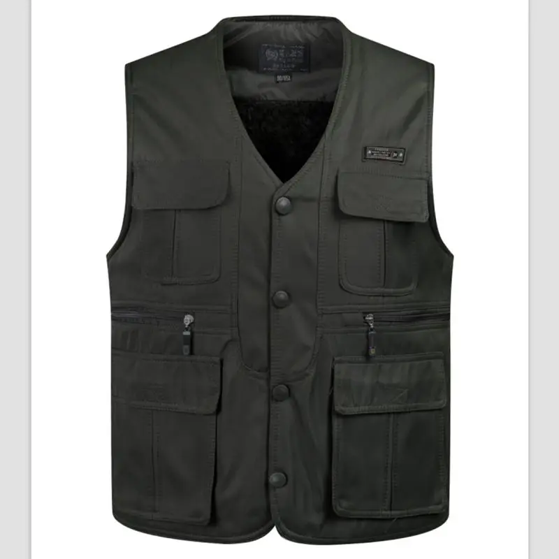 new Autumn&Winter men Multi-pocket Man Lambs wool lining Vest Jacket Warm Thicken Gilet men vests Plus Size S-4XL
new Autumn&Winter men Multi-pocket Man Lambs wool lining Vest Jacket Warm Thicken Gilet men vests Plus Size S-4XL