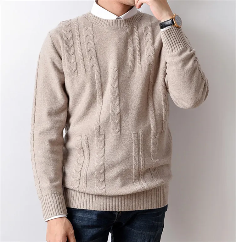 100%cashmere twisted knit men fashion casual Oneck loose H-straight bottoming pullover sweater 5color S-2XL
100%cashmere twisted knit men fashion casual Oneck loose H-straight bottoming pullover sweater 5color S-2XL