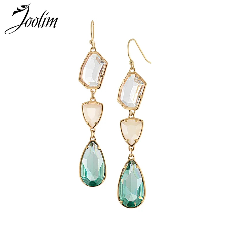 JOOLIM Jewelry High End Pvd Plated Wholesale Free Shipping Classic Light Green Glass Water Drop Earrings for Women
JOOLIM Jewelry High End Pvd Plated Wholesale Free Shipping Classic Light Green Glass Water Drop Earrings for Women