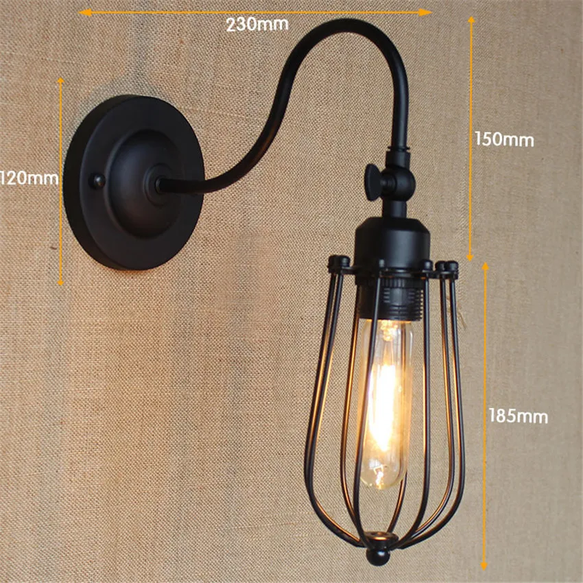 Countryside Industry Retro Wall Lamp,Iron Birdcage Lampshade Wall Sconces for Bar Restaurant Loft Aisle/Balcony Lighting Fixture
Countryside Industry Retro Wall Lamp,Iron Birdcage Lampshade Wall Sconces for Bar Restaurant Loft Aisle/Balcony Lighting Fixture