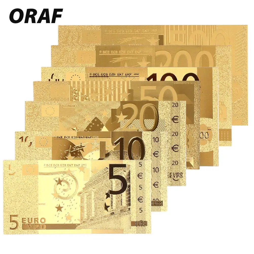 5/10/20/50/100/200/500 Euro Gold Commemorative Notes Coin Collection Fake Money Decoration High Quality Gifts Souvenir Antique
5/10/20/50/100/200/500 Euro Gold Commemorative Notes Coin Collection Fake Money Decoration High Quality Gifts Souvenir Antique