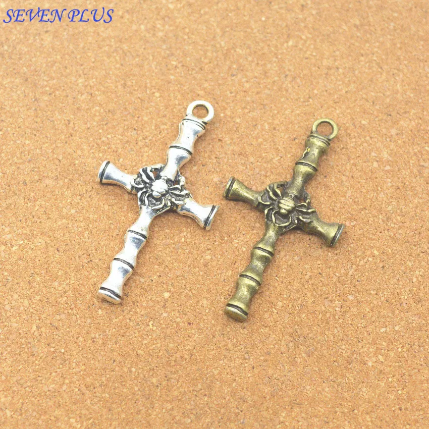Newest Style 20 Pieces/Lot 25mm*47mm Antique Silver plated Or Antique Bronze Metal Spider Crosses Charms For Jewelry Making
Newest Style 20 Pieces/Lot 25mm*47mm Antique Silver plated Or Antique Bronze Metal Spider Crosses Charms For Jewelry Making