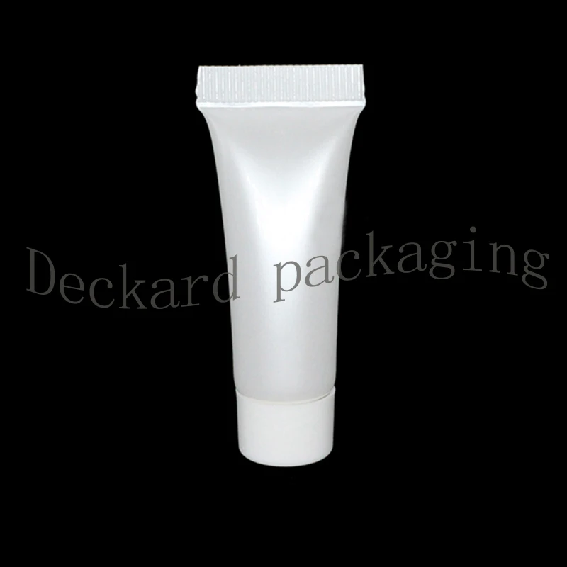 100pcs 5g White/pearl Empty Cosmetic Bottles Soft Tube Mini Makeup Container with cap Travel Refillable Wholesale | Красота и
