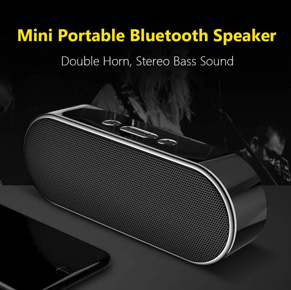 Портативный Bluetooth Динамик басов Беспроводной громкий мини сабвуфер с микрофоном