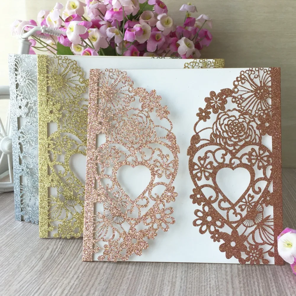 50pcs Delicate Carved Flower Pattern Invitations Card Event Party Supplies Romantic Wedding Invitations
50pcs Delicate Carved Flower Pattern Invitations Card Event Party Supplies Romantic Wedding Invitations