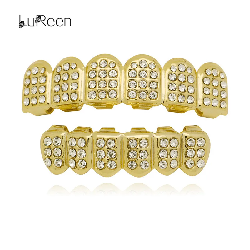 LuReen Punk Gold Silver Color Teeth Grills Set For Women Men Top Bottom Dental Grillz Tooth Caps Fashion Mouth Jewelry
LuReen Punk Gold Silver Color Teeth Grills Set For Women Men Top Bottom Dental Grillz Tooth Caps Fashion Mouth Jewelry