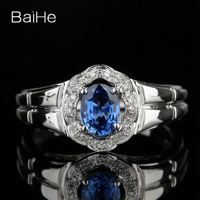 BAIHE Solid 14k White Gold Oval Natural Blue Sapphire Engagement Wedding Man Ring Trendy Diamond Fine Jewelry Gift Sapphire Ring
BAIHE Solid 14k White Gold Oval Natural Blue Sapphire Engagement Wedding Man Ring Trendy Diamond Fine Jewelry Gift Sapphire Ring